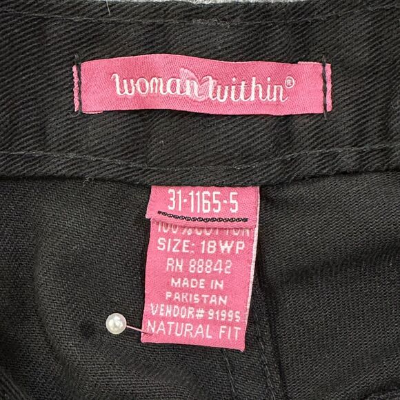 Woman Within Straight Leg Jeans Women 18WP Cotton Pockets Belt‎ Loops H13 - Picture 6 of 15